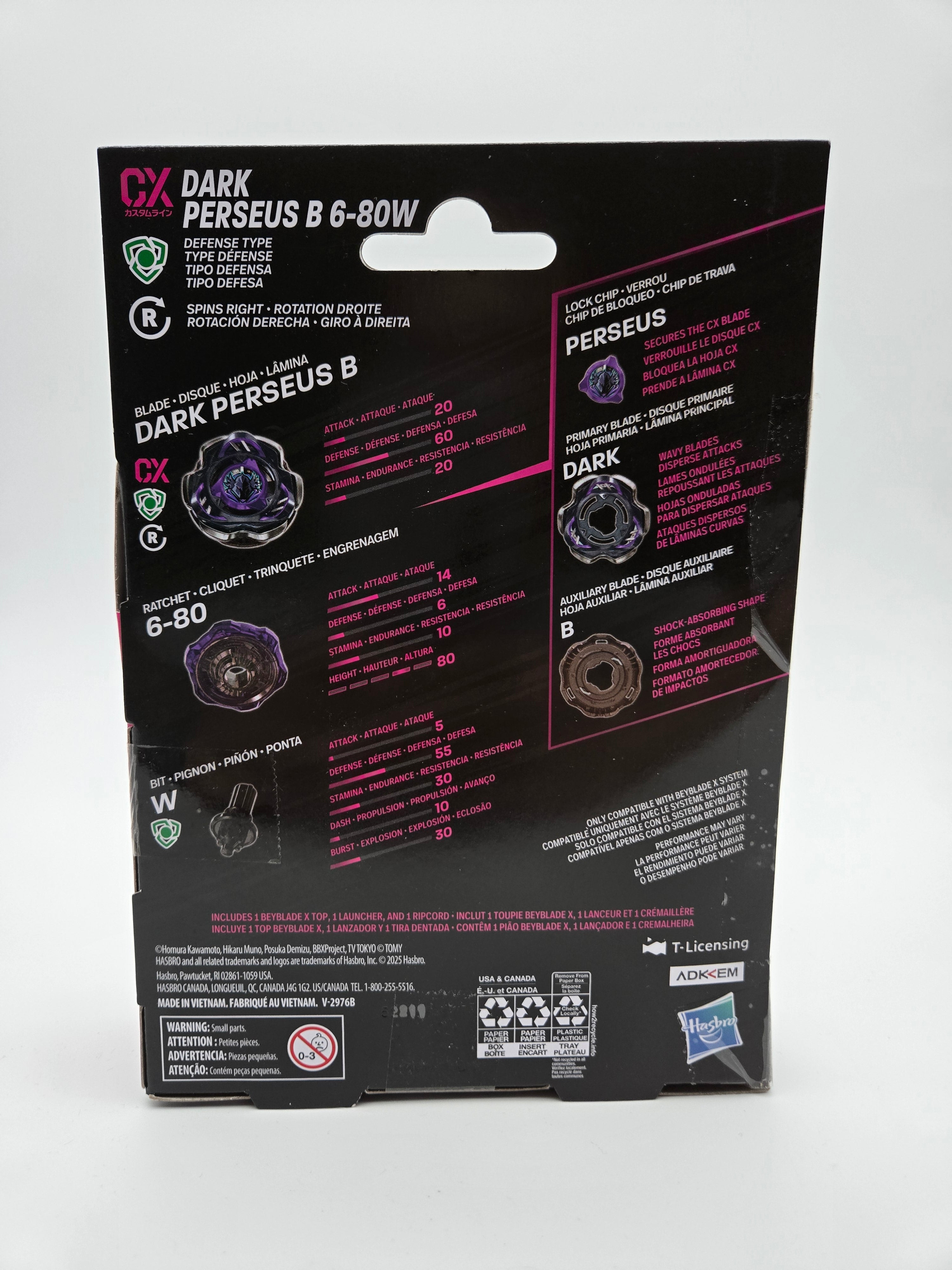 Beyblade X - [Custom Line / CX] Dark Perseus B 6-80W Starter Pack