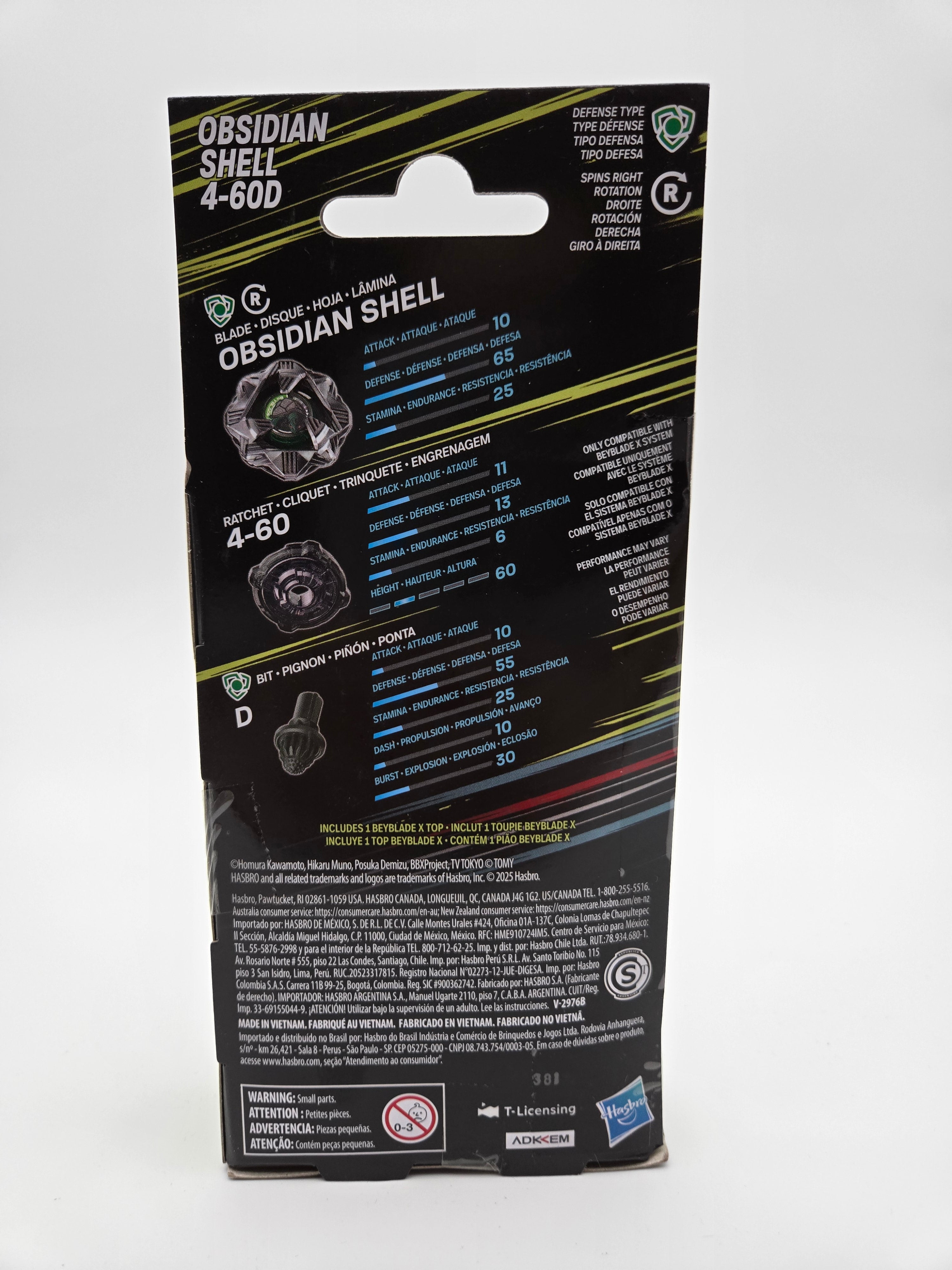 Beyblade X - [Basic Line / BX] Obsidian Shell 4-60D Booster Pack