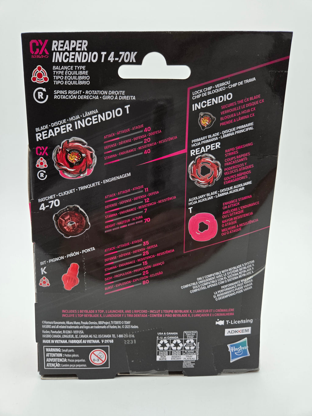 Beyblade X - [Custom Line / CX] Reaper Incendio T 4-70K Starter Pack